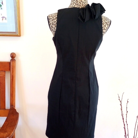 VTG 80s S.L. Fashions Sleeveless V Neck Cocktail Dress Size:8 Color:Black - Picture 5 of 10